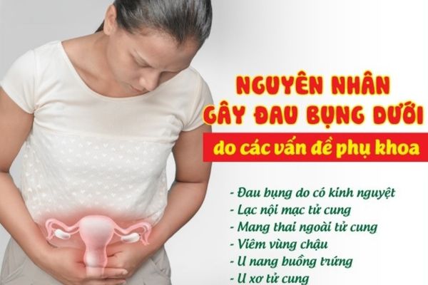 Đau bụng dưới do nhiều nguyên nhân bệnh lý khác nhau gây nên