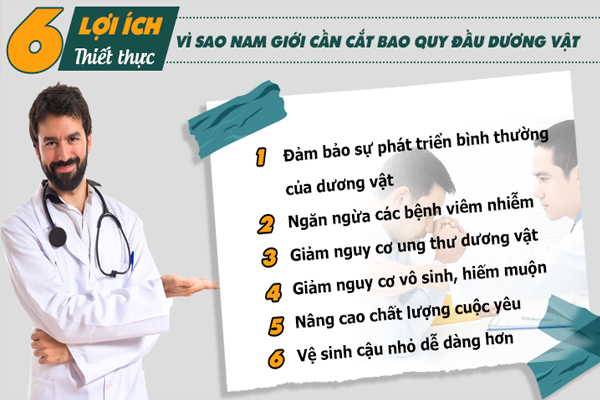 Cắt bao quy đầu mang đến lợi ích nam giới cần biết