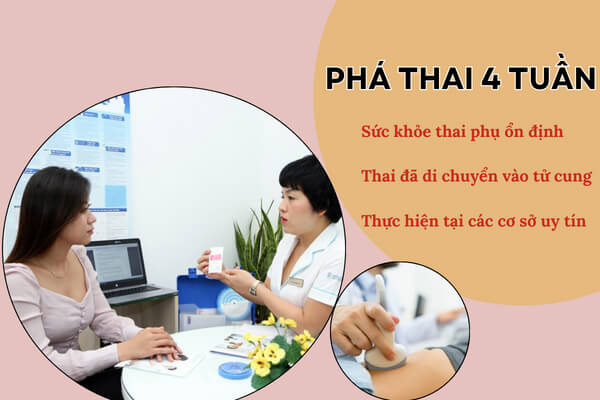 Phá thai 4 tuần có được không?